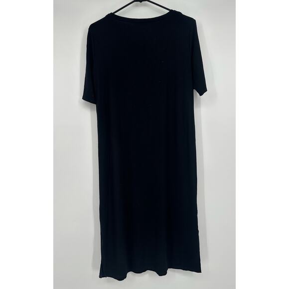 Eileen Fisher Viscose Jersey Crew Neck Dress - Picture 6 of 8